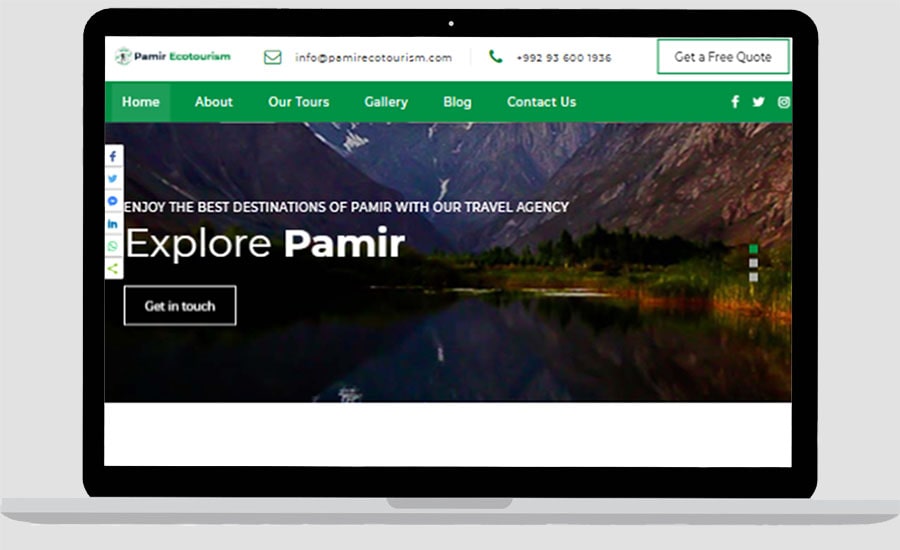 Pamir Eco Tourism website